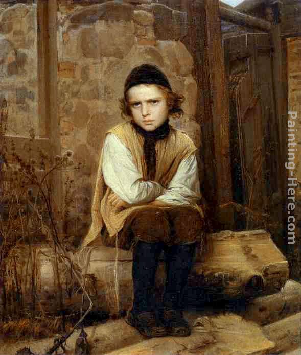 Insulted Jewish Boy painting - Ivan Nikolaevich Kramskoy Insulted Jewish Boy art painting